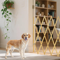 COSTYLE Retractable Accordion Pet Gate folded panel shows compact storage.