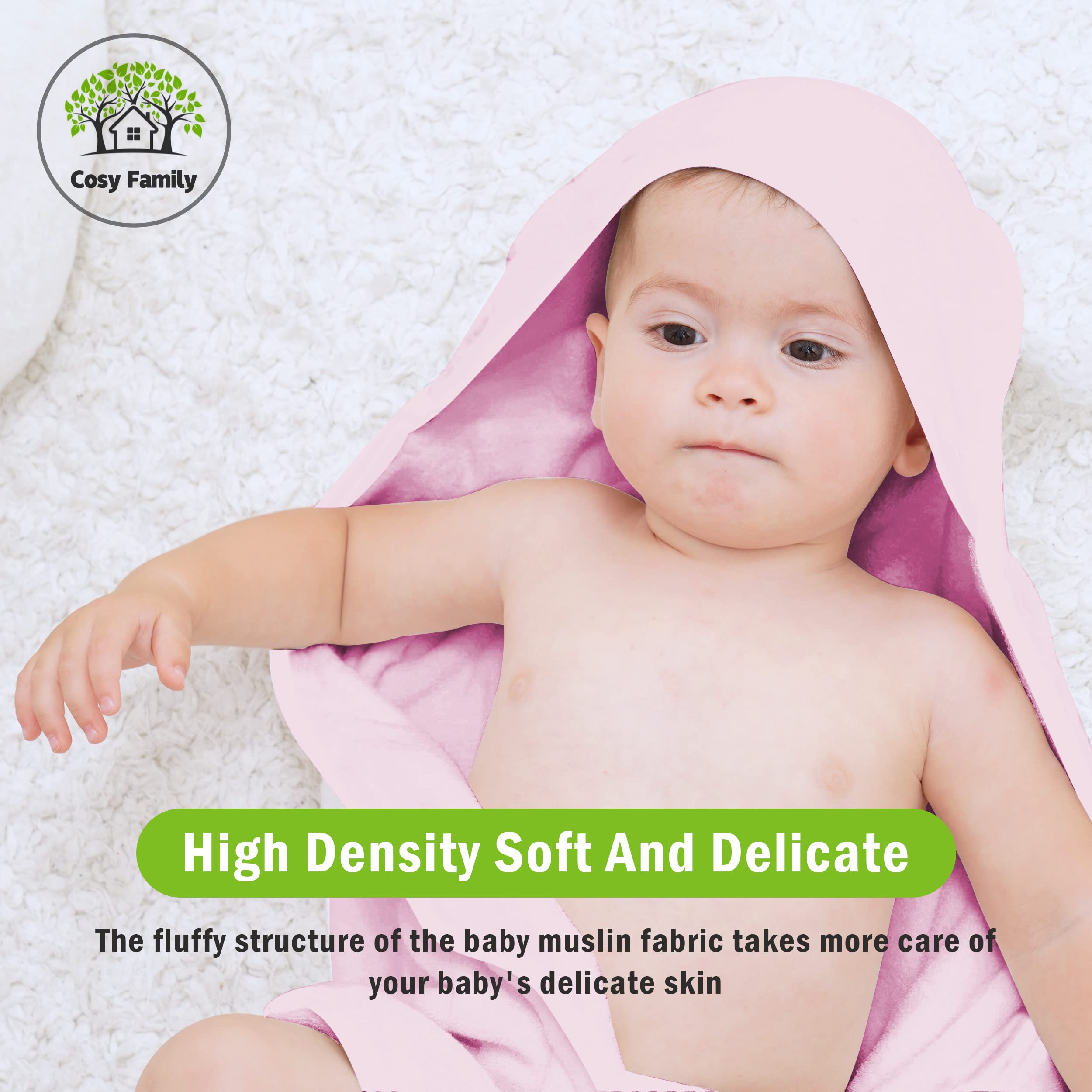 Close-up of Cosy Family bamboo towel fibers showing ultra-soft texture.