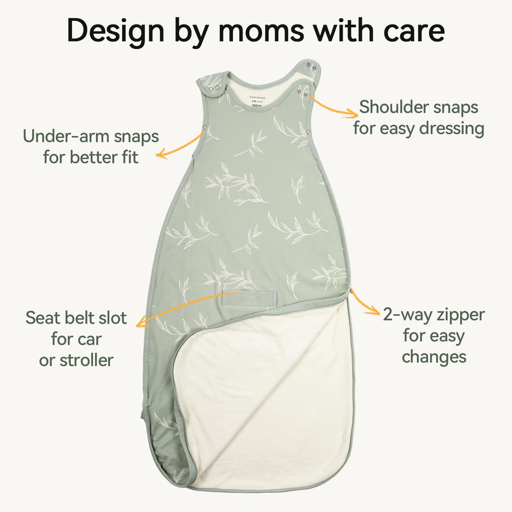 CosyDiary Merino sleep sack double shoulder snaps adjust fit.