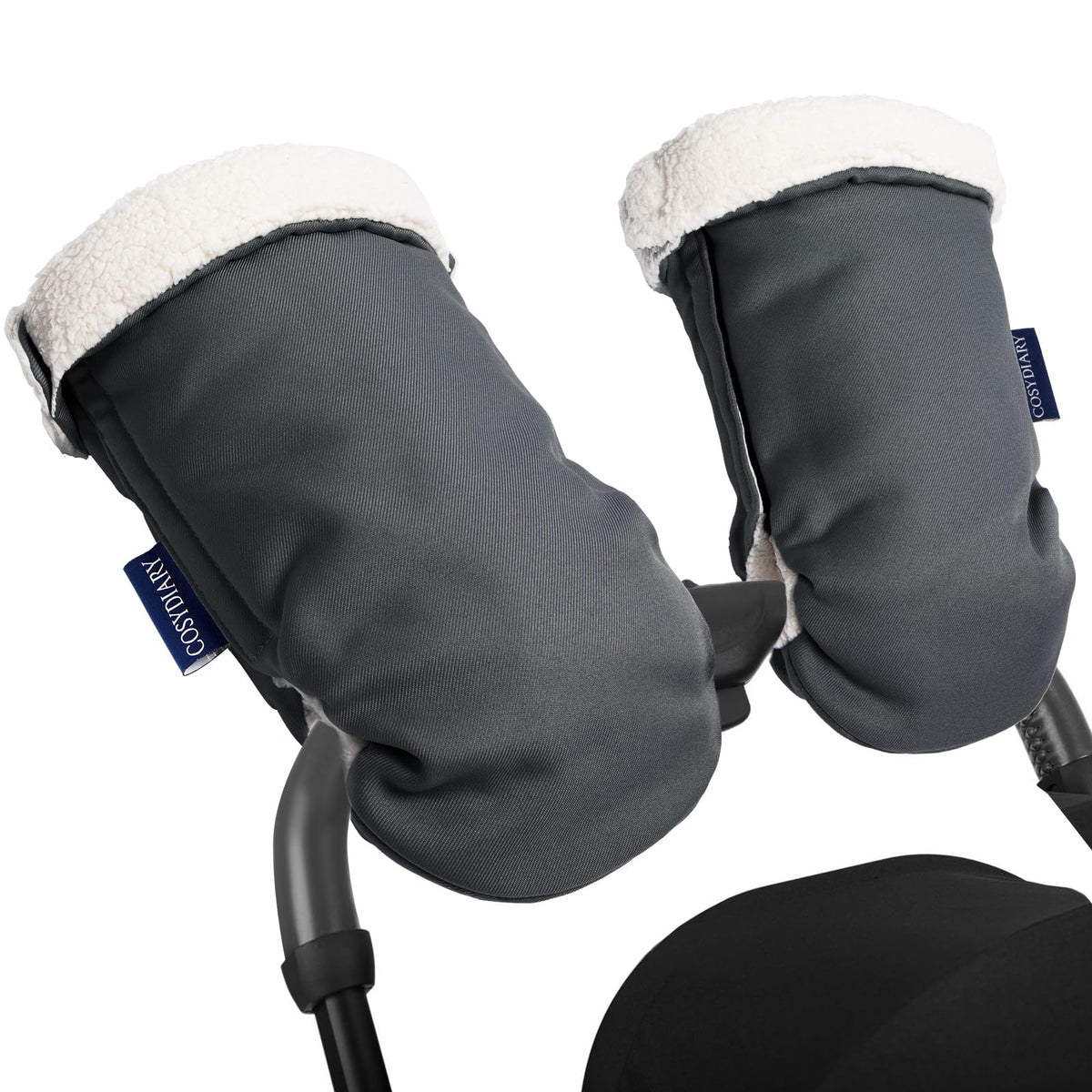 CosyDiary plush-lined warmmuffs for stroller, cozy warmth on cold walks.