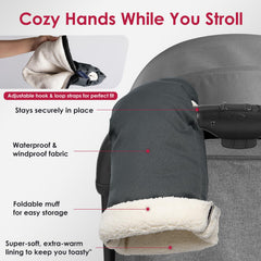 CosyDiary waterproof shell protects hands from wind and drizzle.