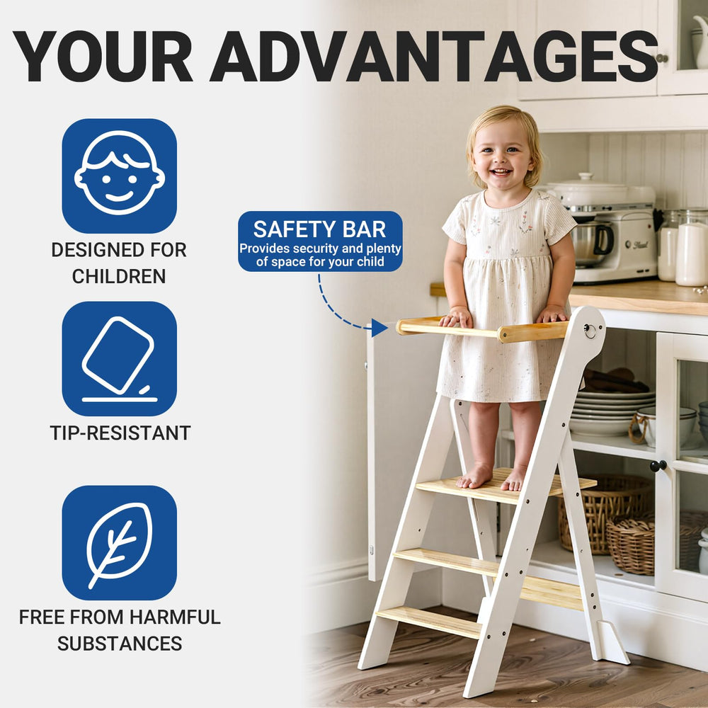 Cosyland anti-tip feet and sturdy support for security.