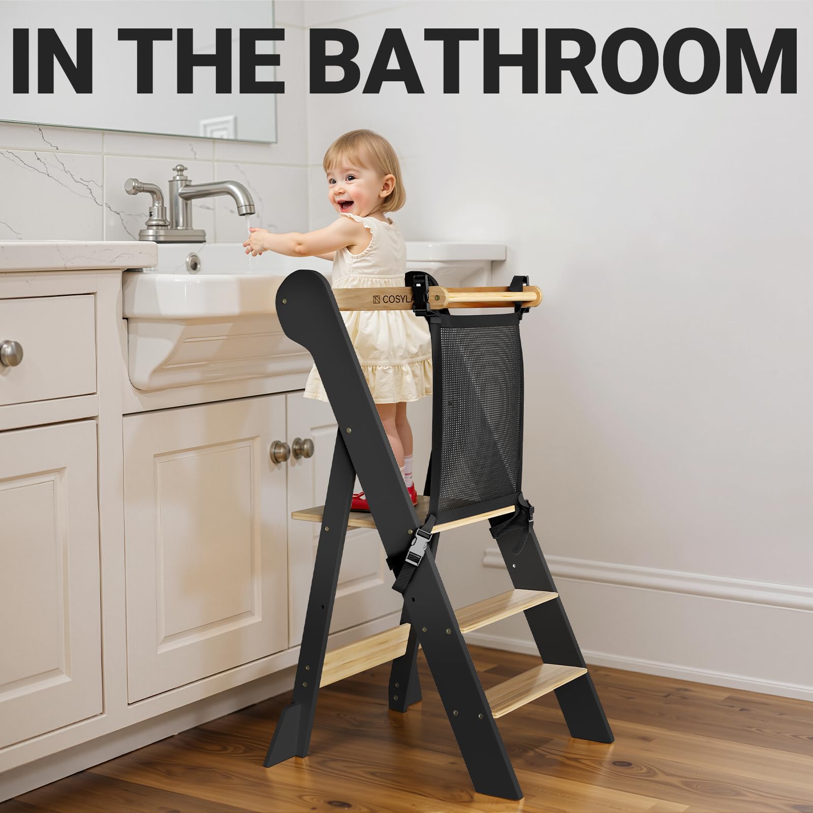 COSYLAND anti-tip feet and sturdy base prevent tipping during activities.