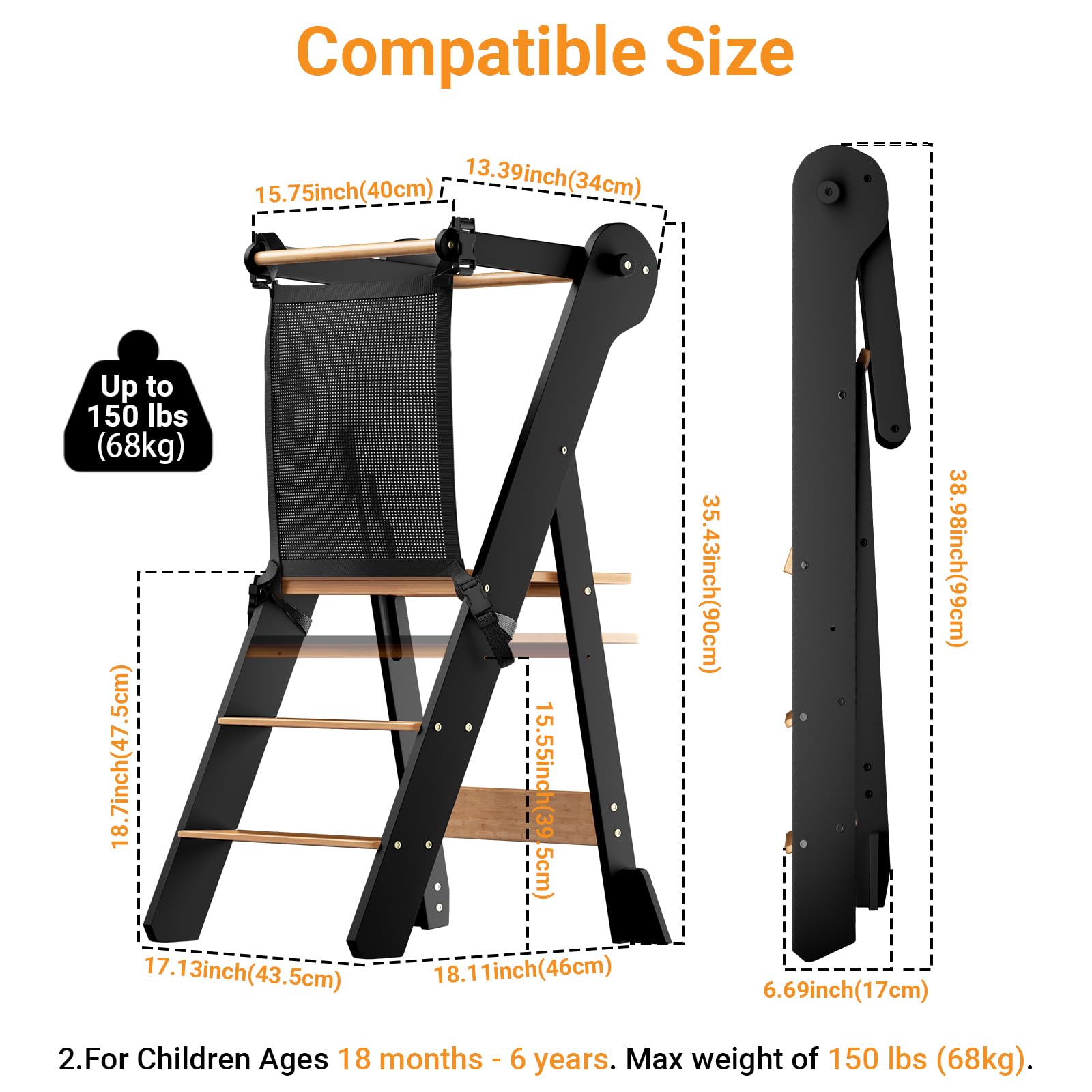 COSYLAND portable foldable design easy to stash after use
