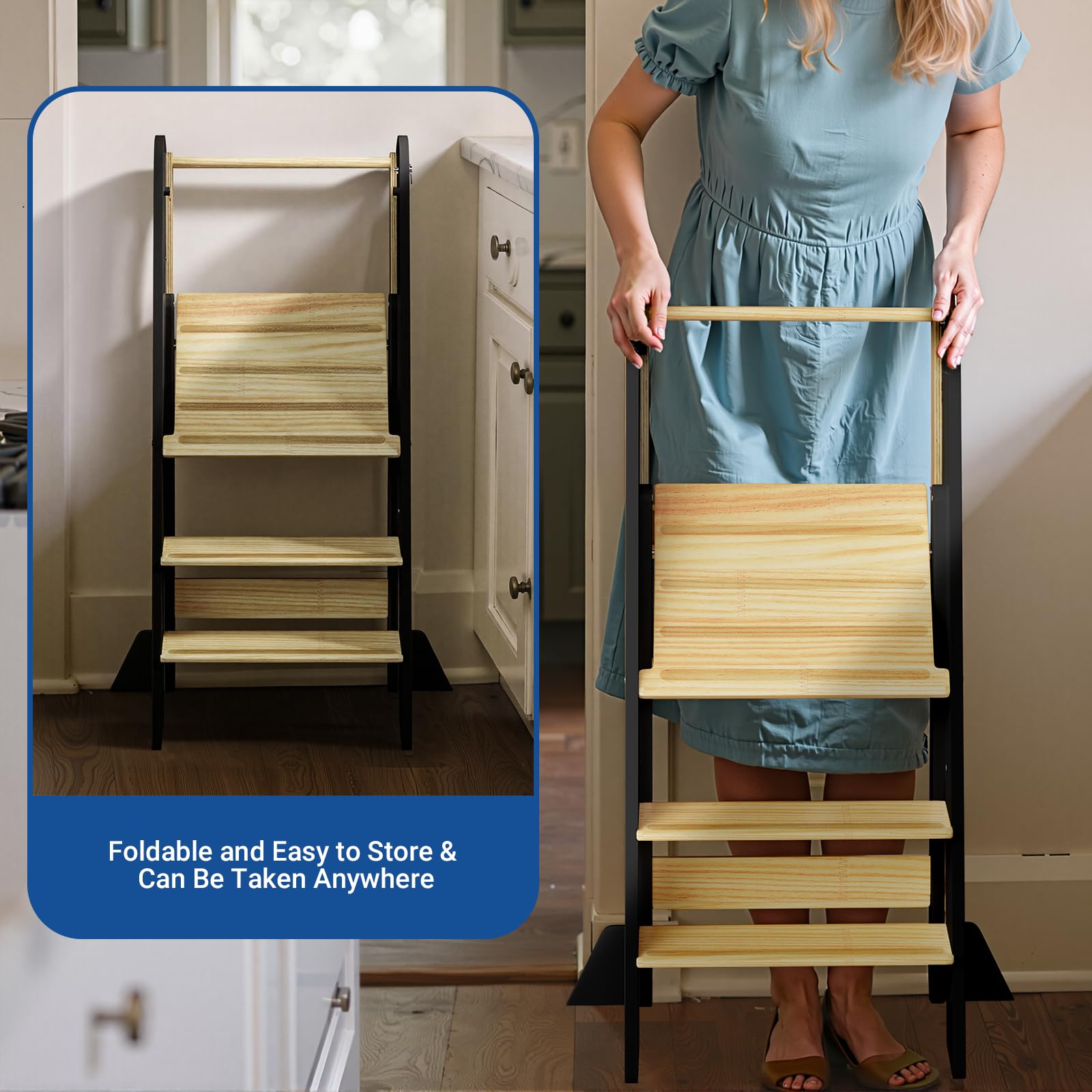 COSYLAND fold-flat-storage design enables quick folding and compact storage.