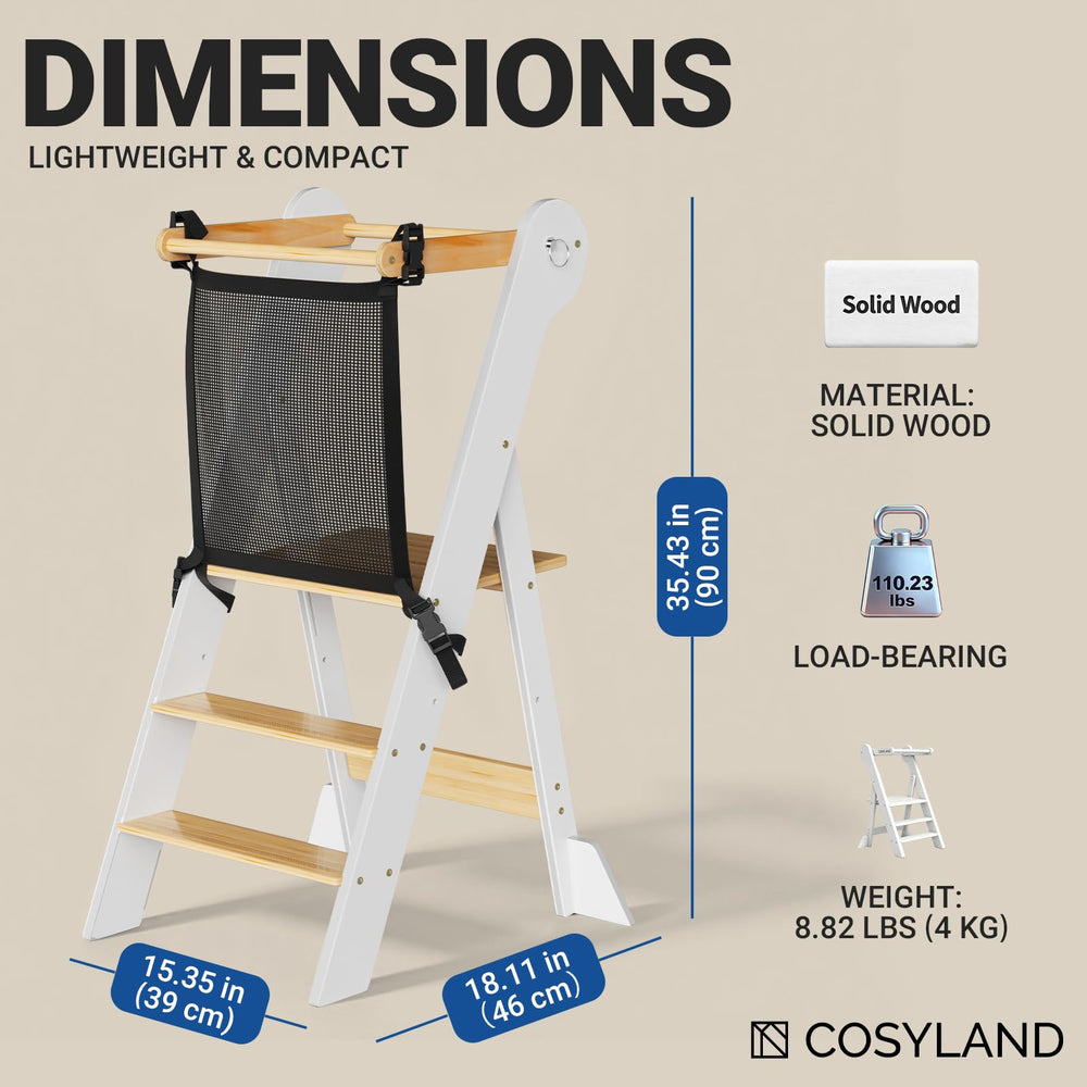 Cosyland fold-flat design enables easy storage in small kitchens.