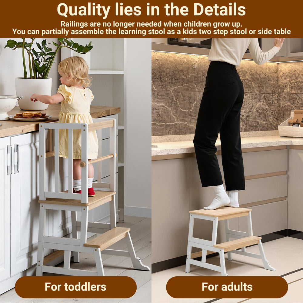 COSYLAND stool supports light adult weight when needed.