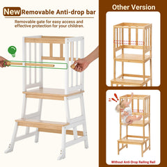 COSYLAND stool with anti-drop railing offers added safety during use.