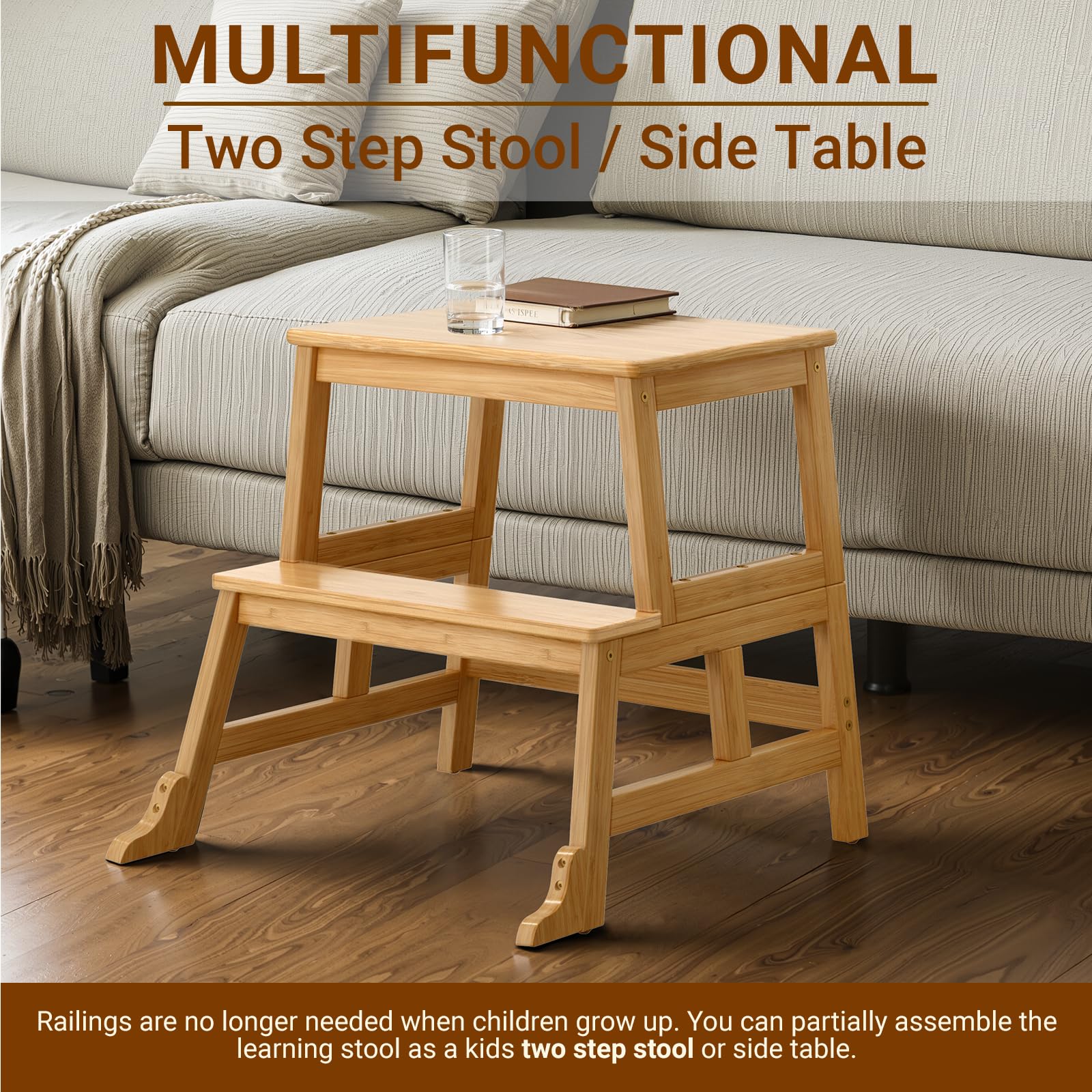 COSYLAND Kids Kitchen Step Stool easy to assemble with included tools.