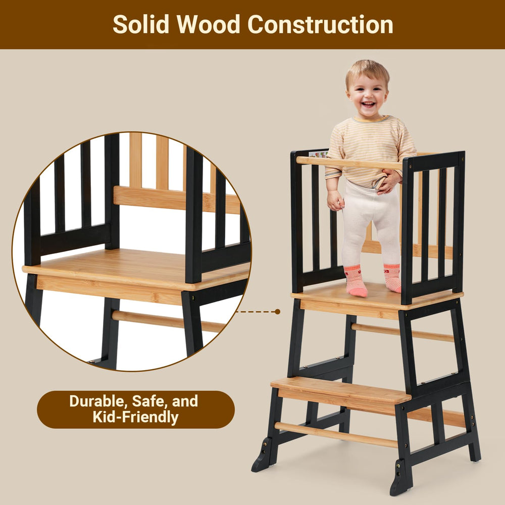 COSYLAND anti-tip legs ensure secure positioning during helpful kitchen routines.
