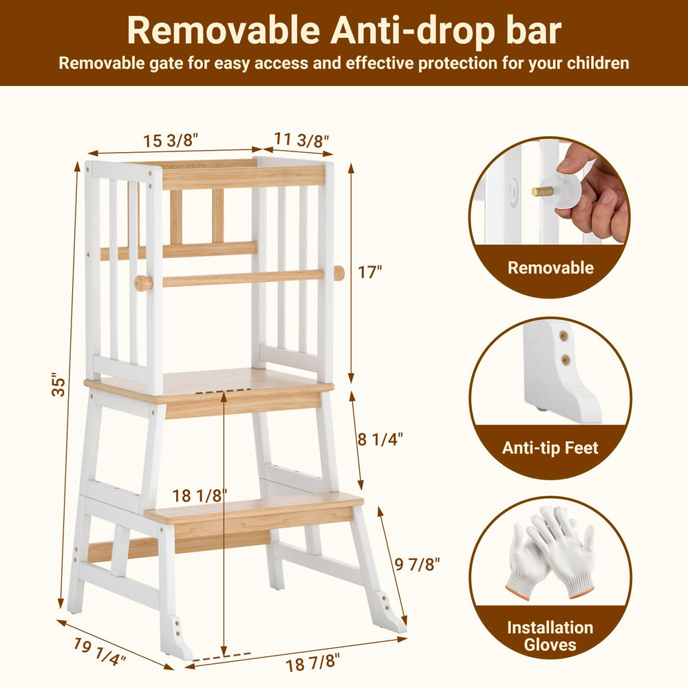 COSYLAND natural bamboo finish highlights durable, smooth surface.