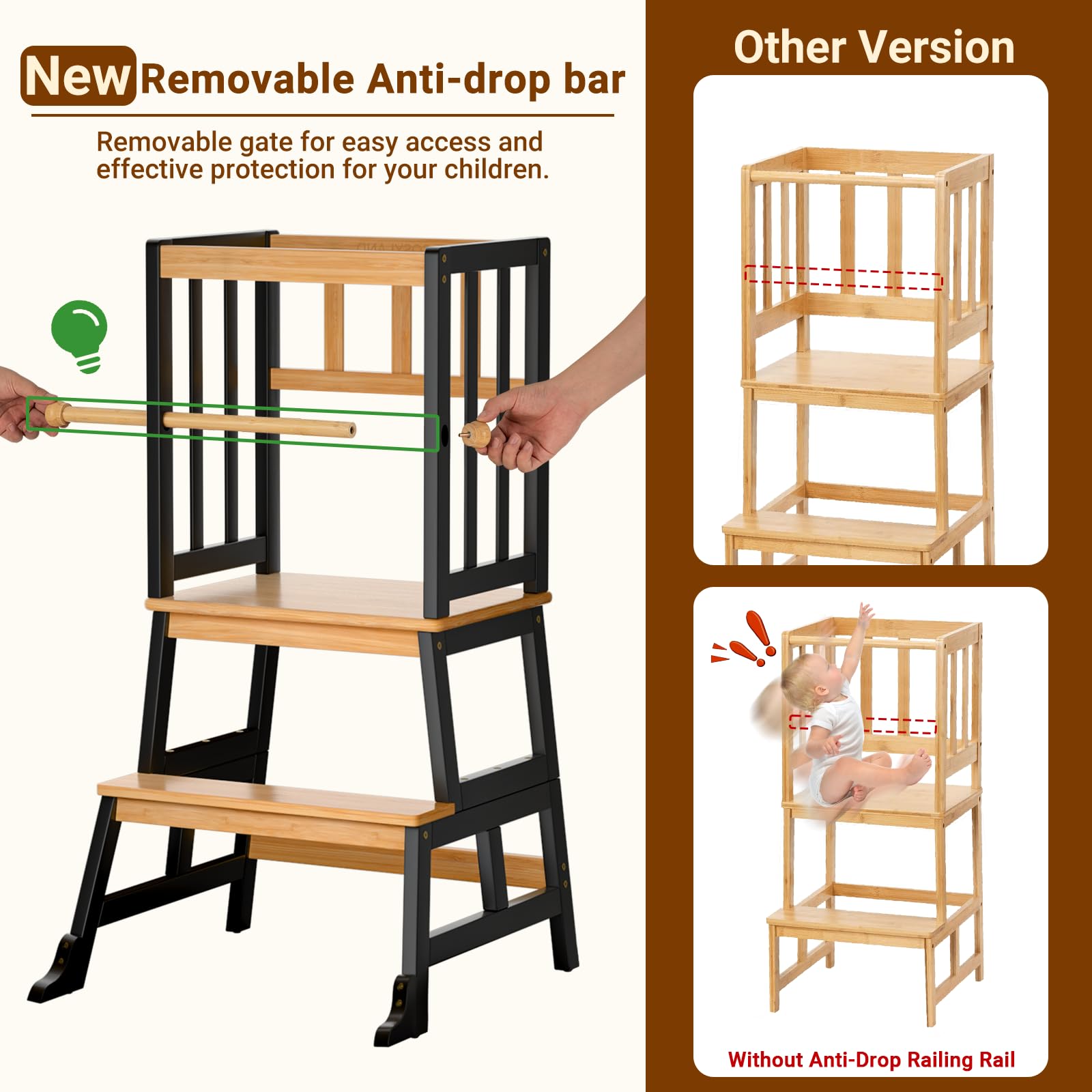 COSYLAND step stool A-structure stability for confident climbing