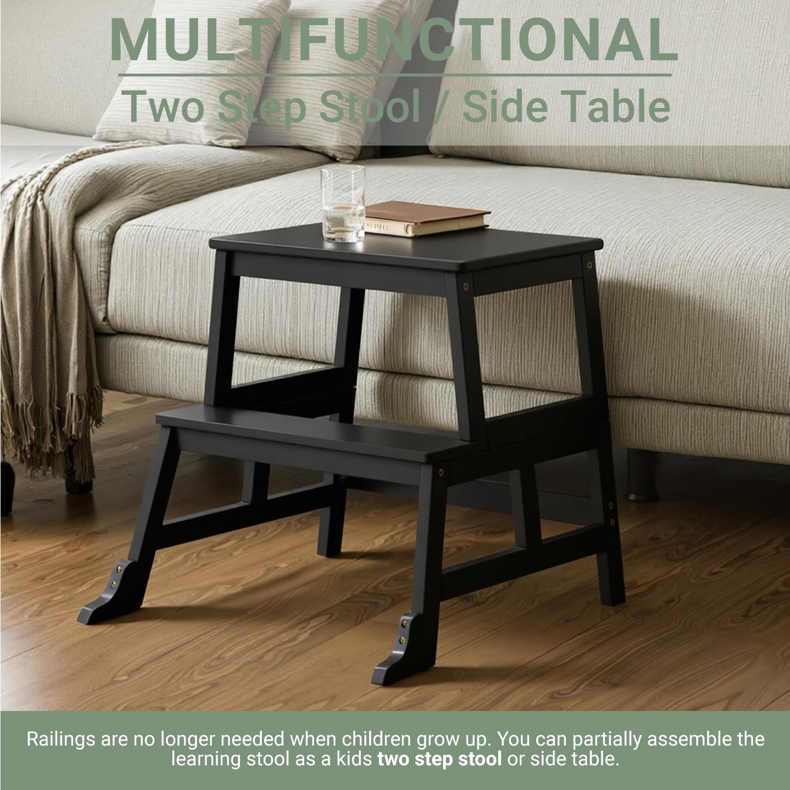 COSYLAND Kids Stool supports safe, occasional adult use when needed