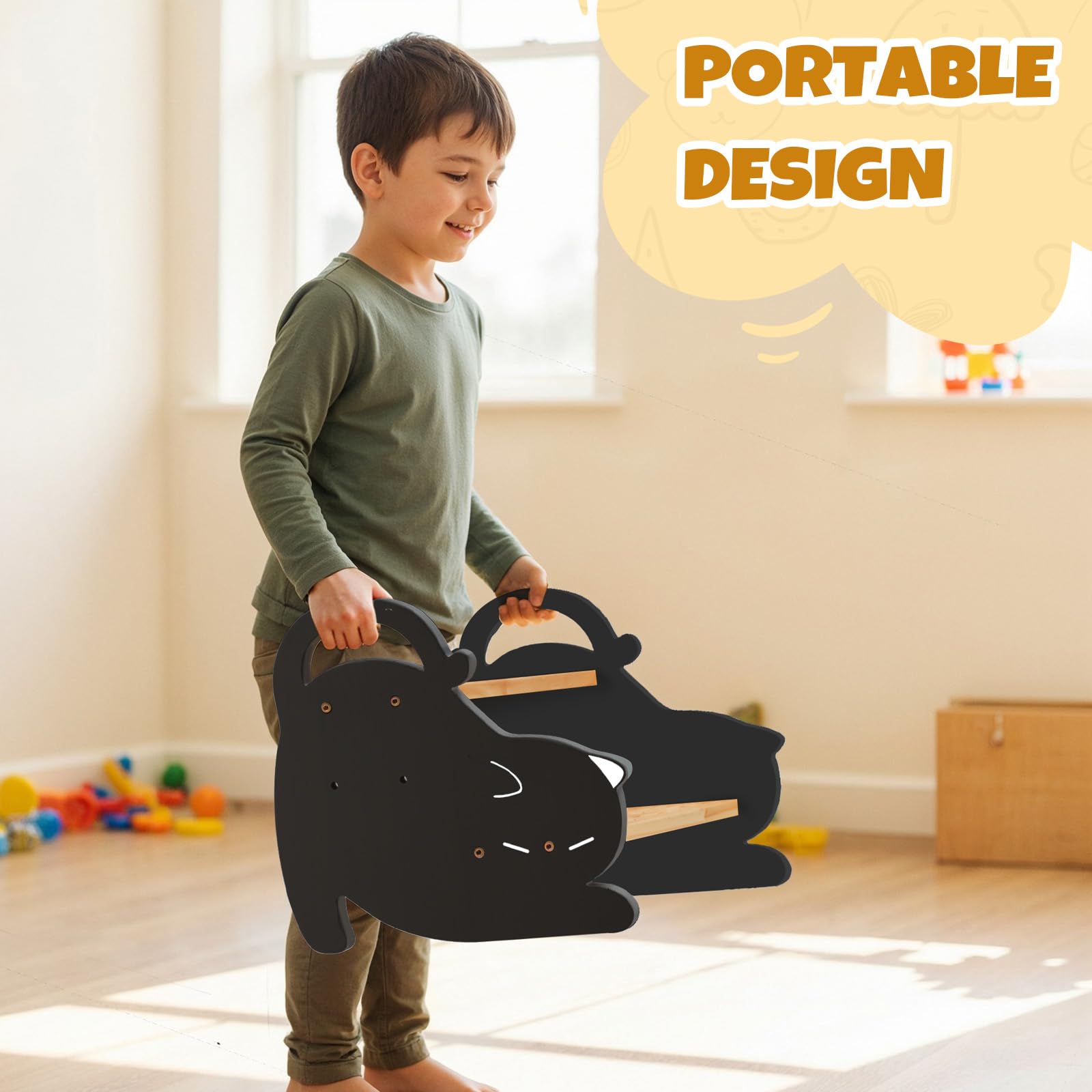 COSYLAND lacquer-sealed wood surface resists stains and wipes clean.