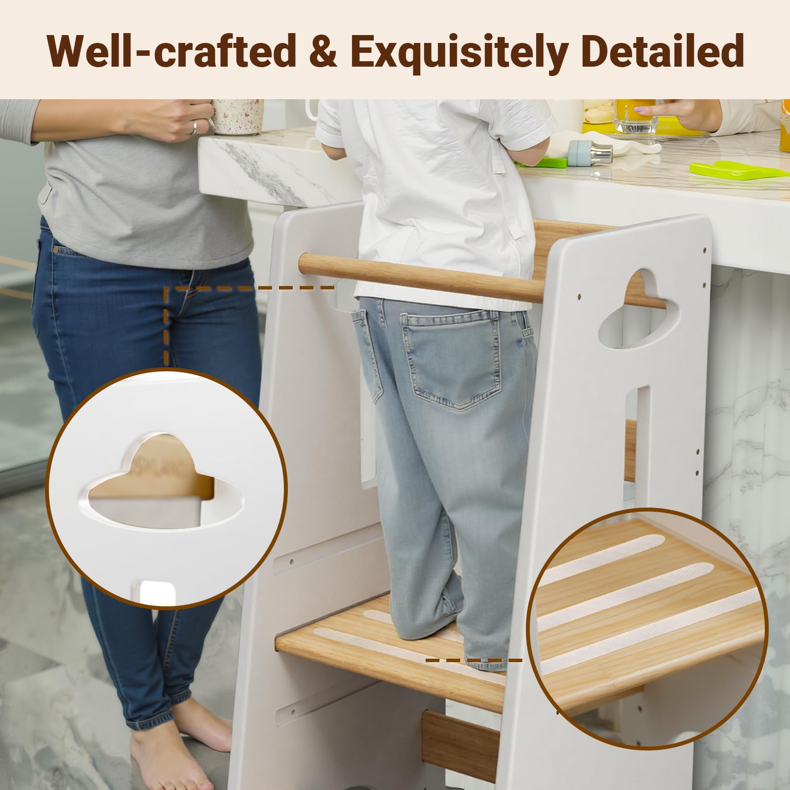 COSYLAND protective crossbar design keeps little feet secure.