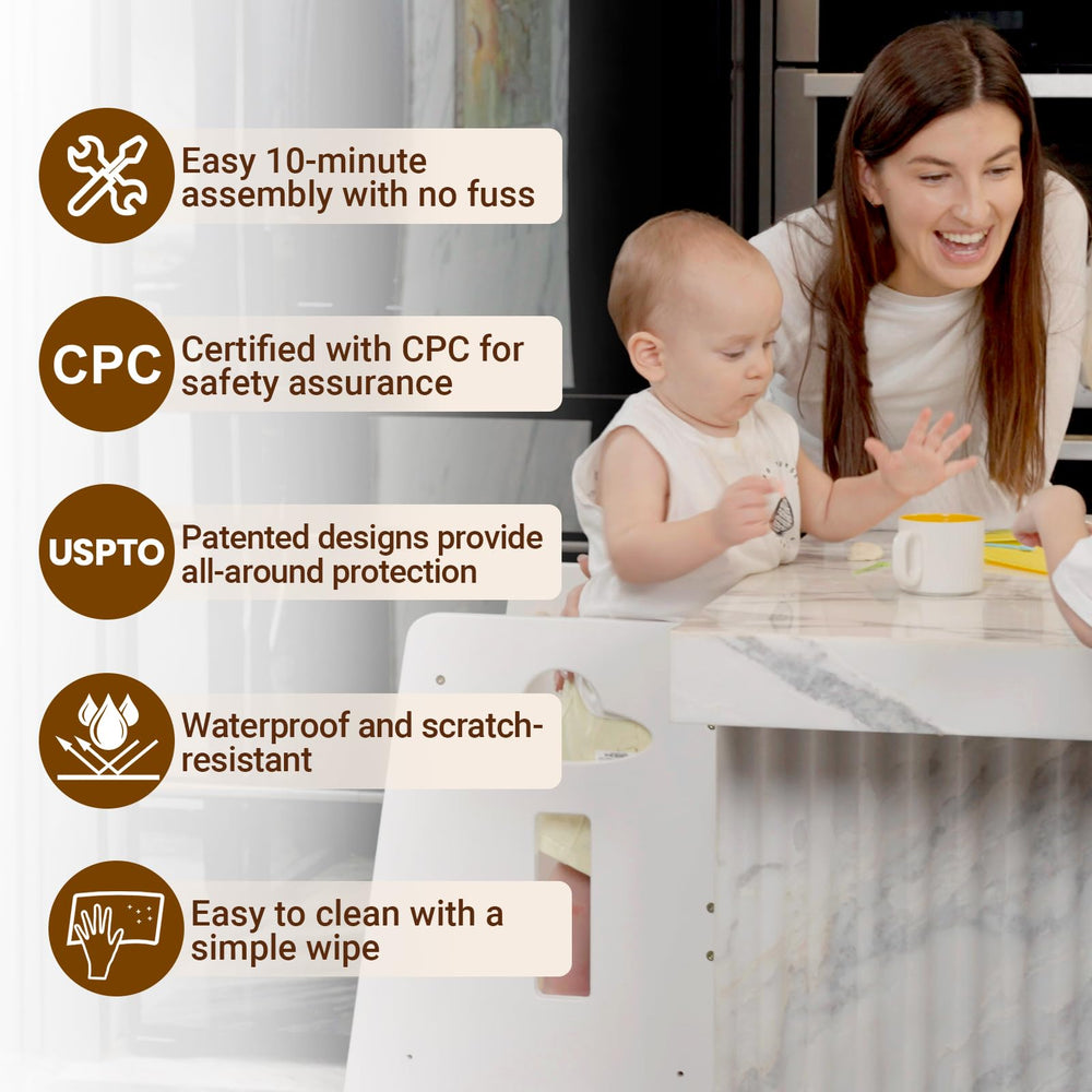 COSYLAND removable anti-drop board simplifies cleaning after use.