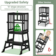COSYLAND Step Stool features a stable A-structure design to reduce tipping