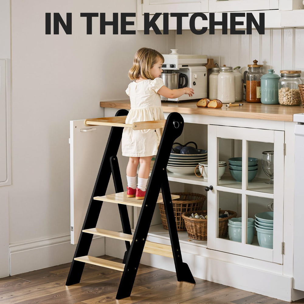 COSYLAND Toddler Kitchen Stool weight-capacity up to 150 lbs for lasting use