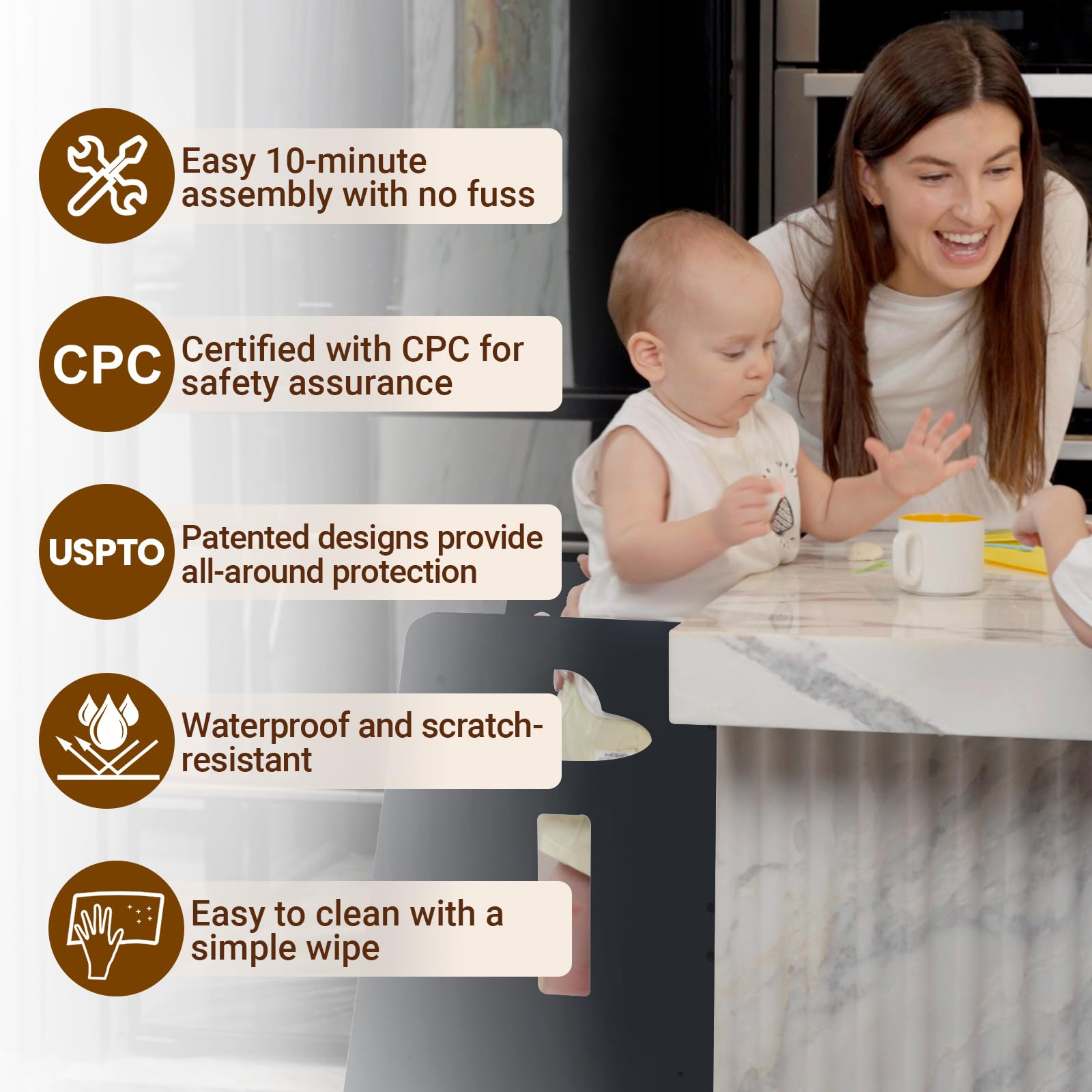 COSYLAND natural finish complements any kitchen style.