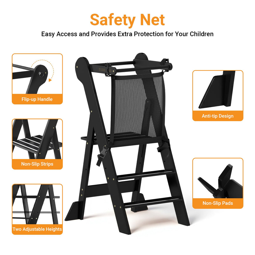 COSYLAND toddler stool height adjustable to grow with child.