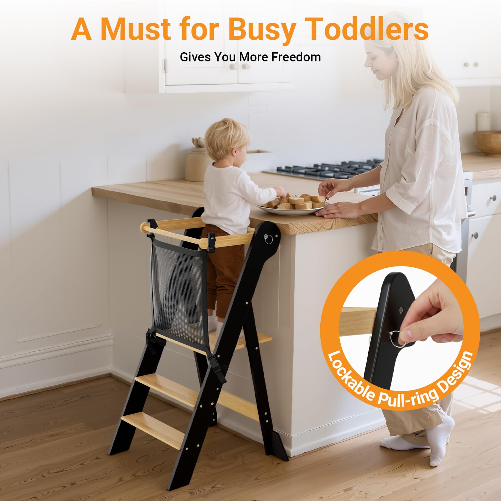 COSYLAND toddler stool preassembled for quick setup and use.