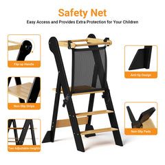 COSYLAND toddler stool at counter height helps kids reach sinks safely.
