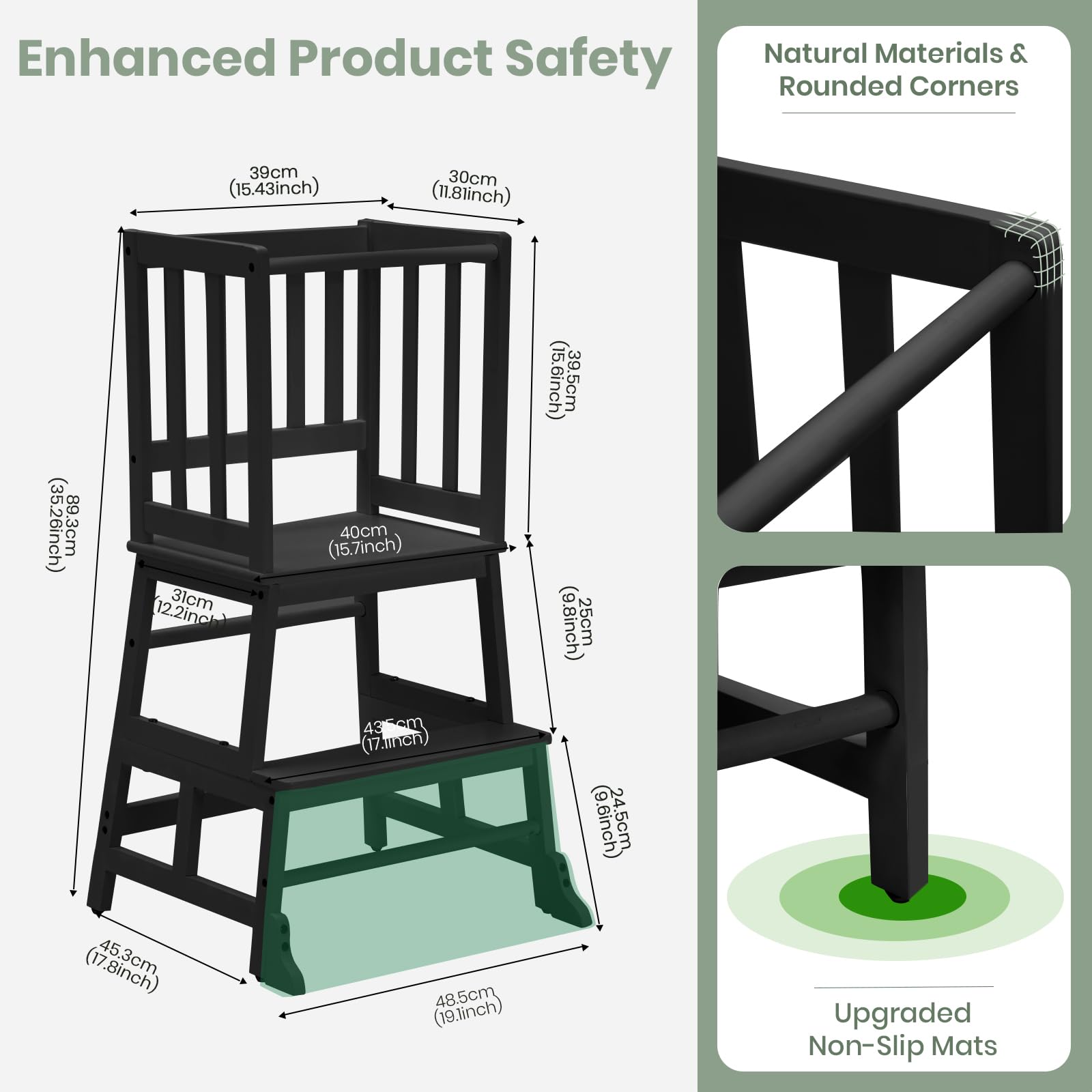 COSYLAND toddler stool with easy assembly video for quick setup.
