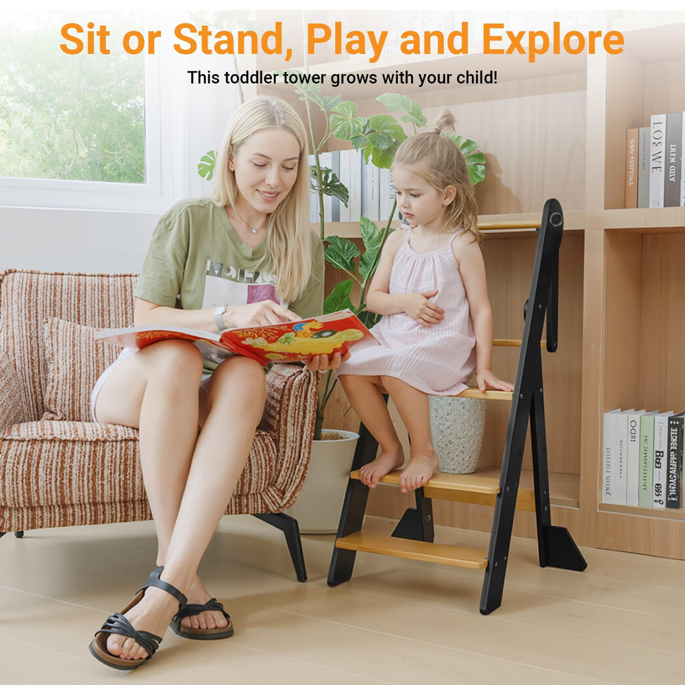 COSYLAND toddler stool safety net and storage keep tiny items organized.