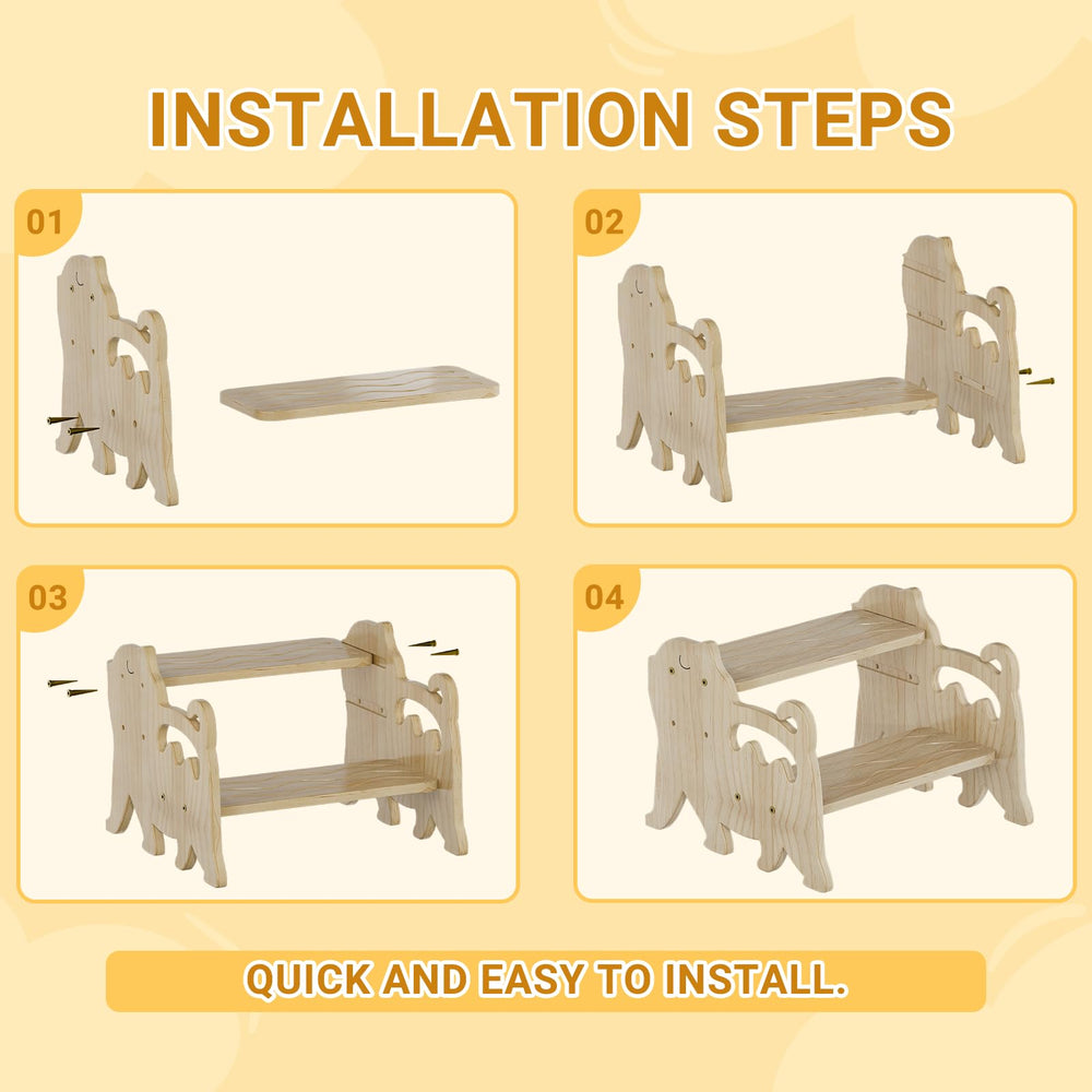 Waterproof finish on COSYLAND stool makes cleaning quick and simple.