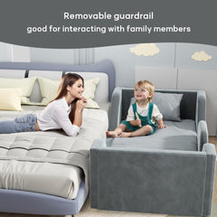 COSYSUPER toddler bed removable guard rails for flexibility
