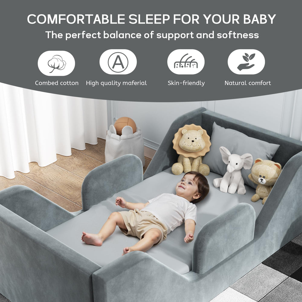 COSYSUPER toddler bed fits standard crib size for easy transition