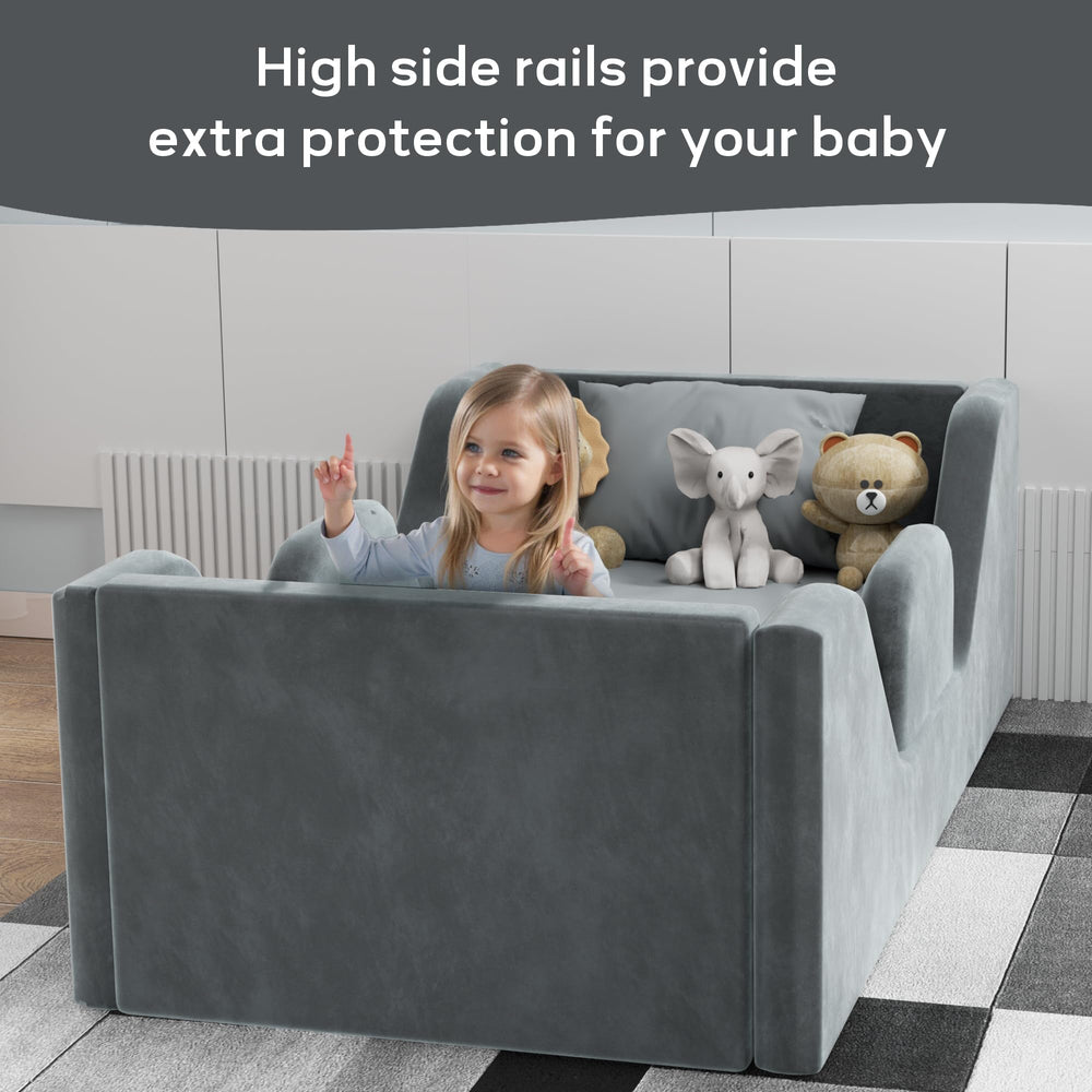 COSYSUPER toddler bed velvet-like fabric for durability