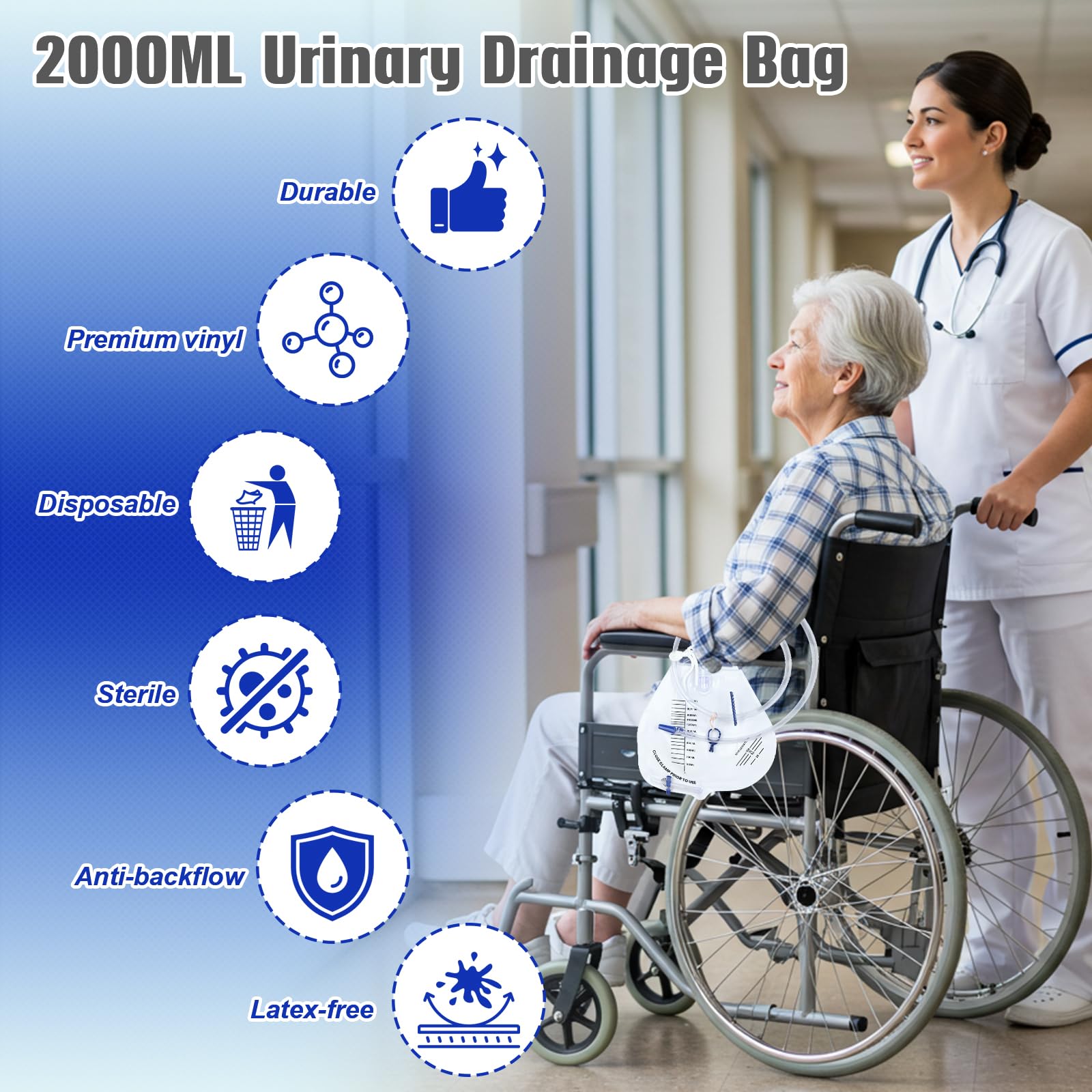 Cotchen 5-pack complete urinary drainage set for home care readiness.