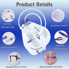 Cotchen bag hook and hanging rope for secure bedside placement.