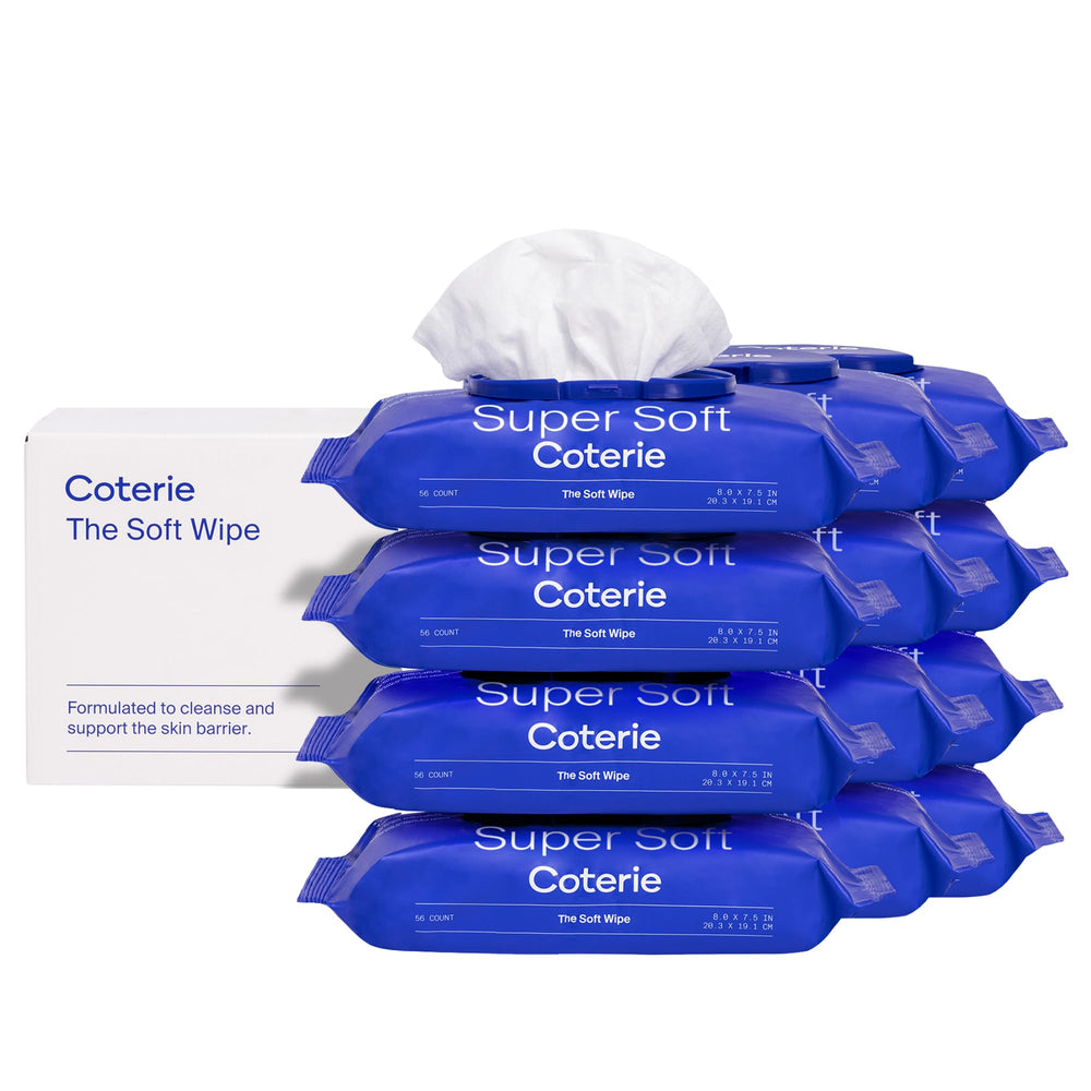 Coterie Baby Soft Wipes 12-pack front view highlighting fragrance free formula for gentle cleansing