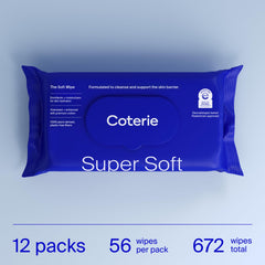 Fragrance free label on Coterie Baby Soft Wipes for sensitive skin