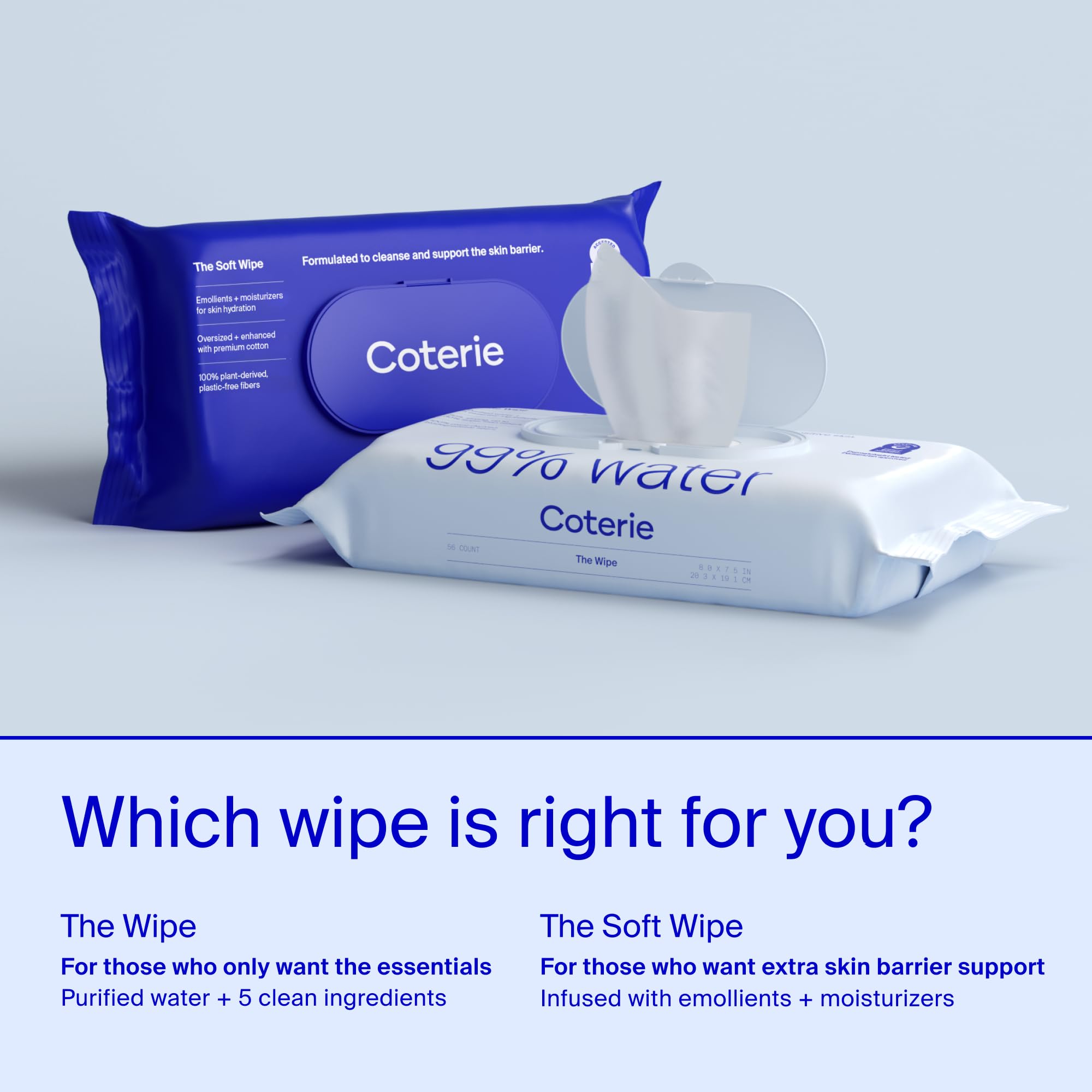 Newborn care scene with Coterie Baby Soft Wipes used for gentle cleansing
