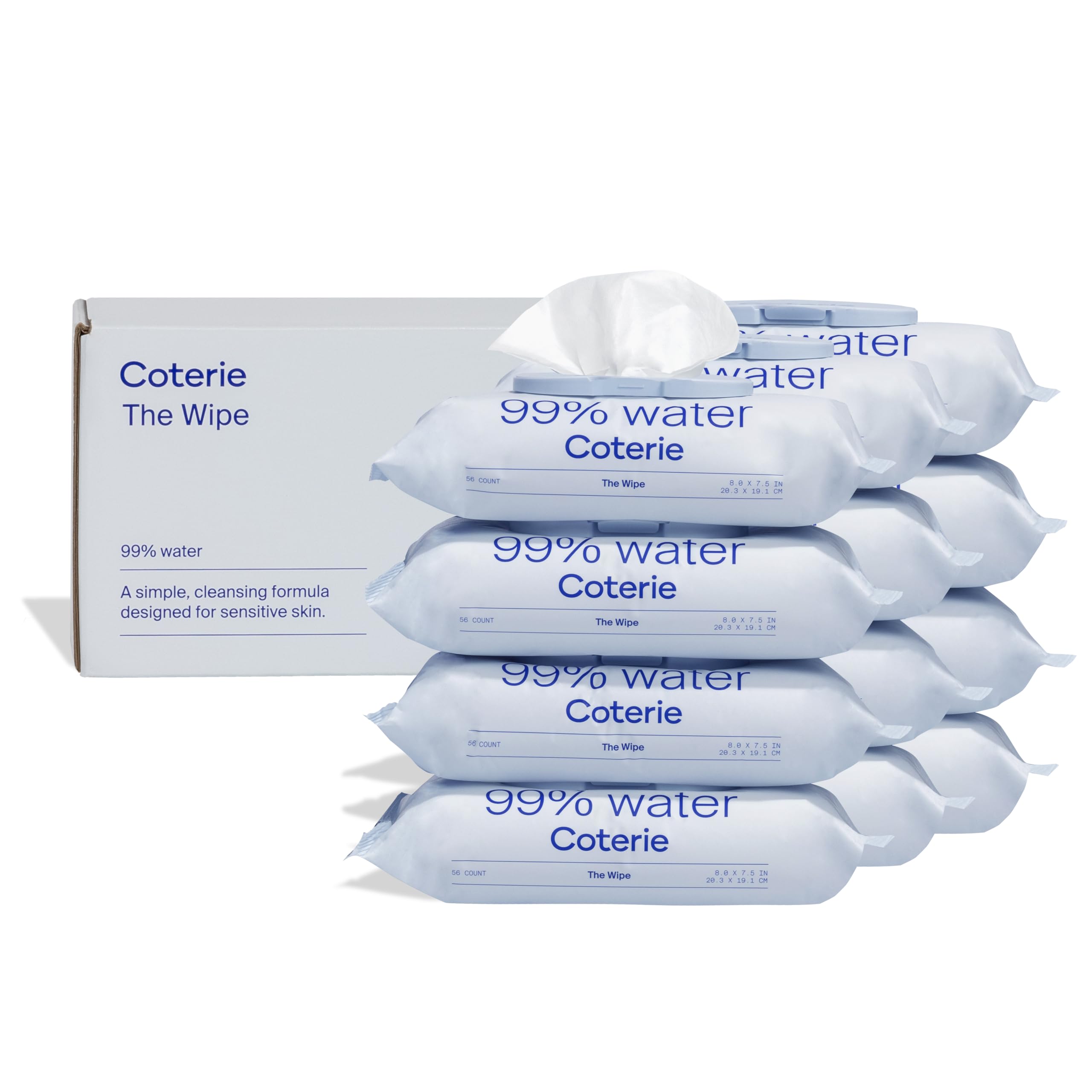 Coterie Baby Wipes with plant-based fibers for gentle cleansing on baby skin