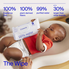 Coterie Unscented wipes ideal for sensitive skin care