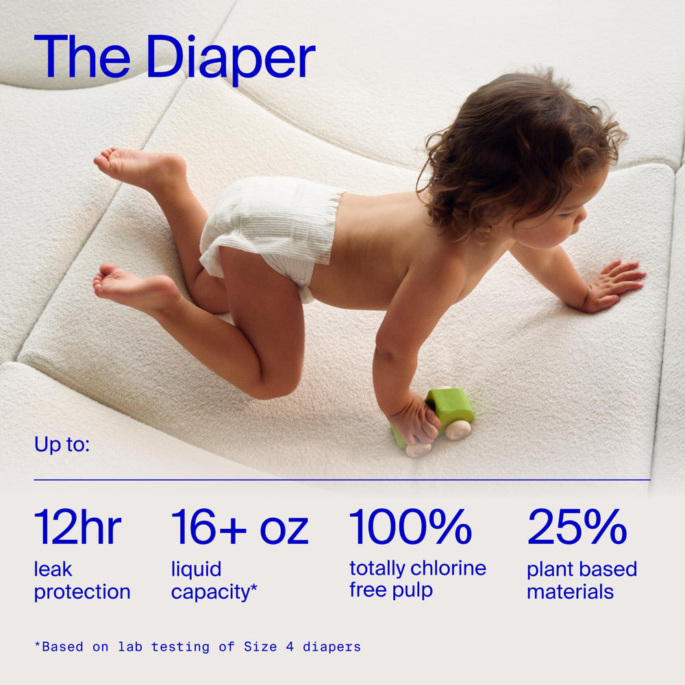 Coterie diapers close-up showing absorbent core for leak protection.