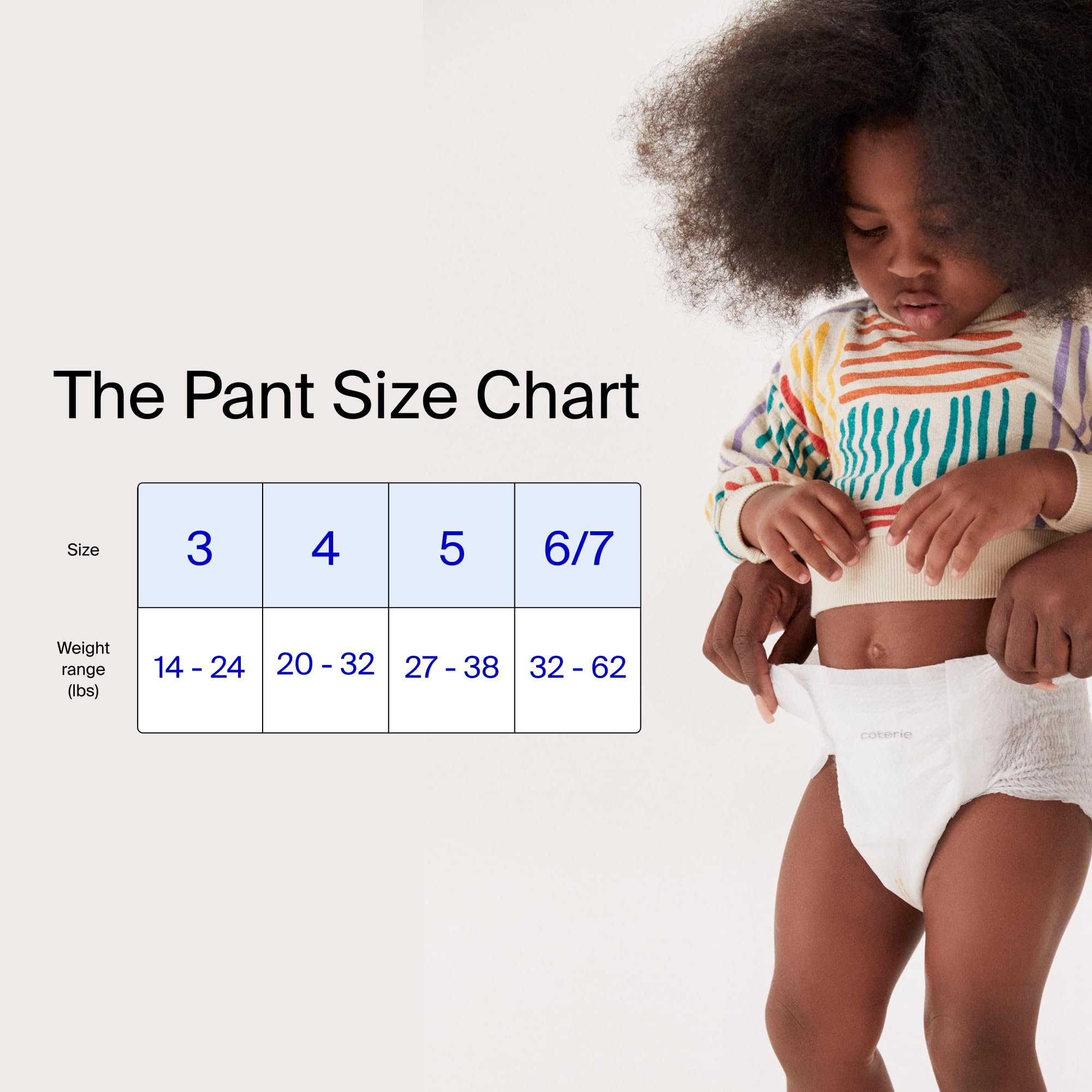 Coterie Pant size 5 sensitive-skin material keeps skin comfortable