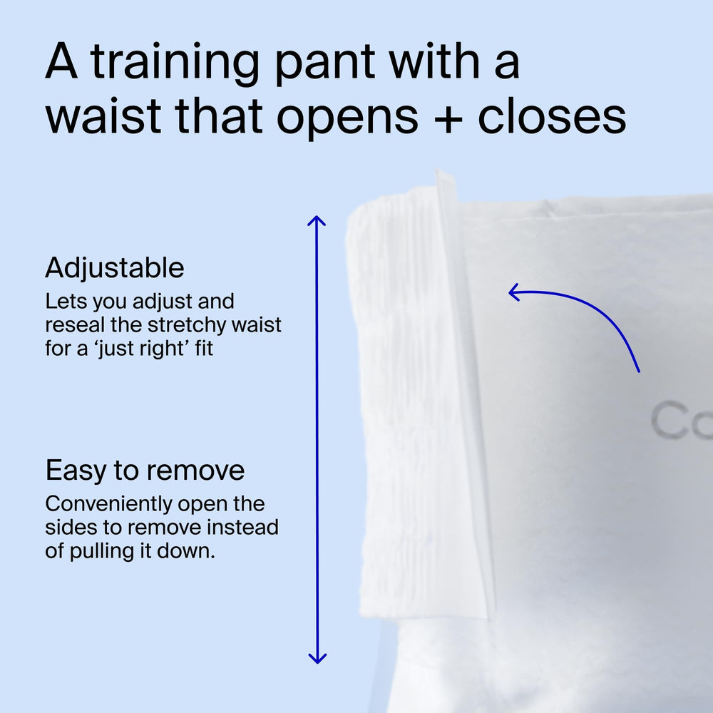Coterie The Pant 92-count pack displayed for steady supply.