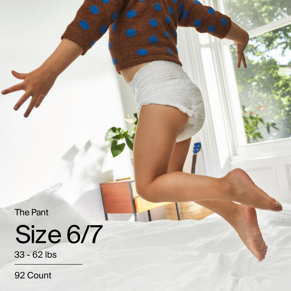 Coterie The Pant size 4T/5T weight range 33-62 lbs explained.