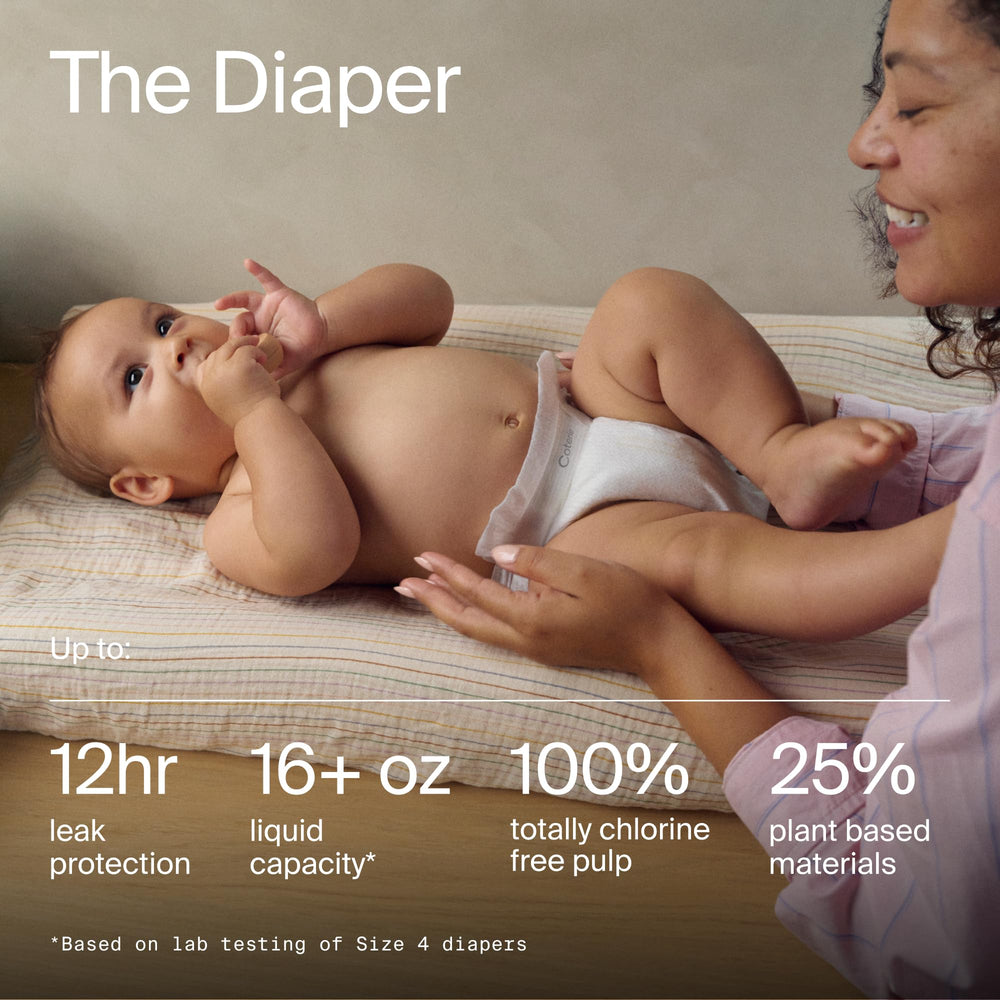Coterie unscented wipes close-up emphasizes 99% water content.