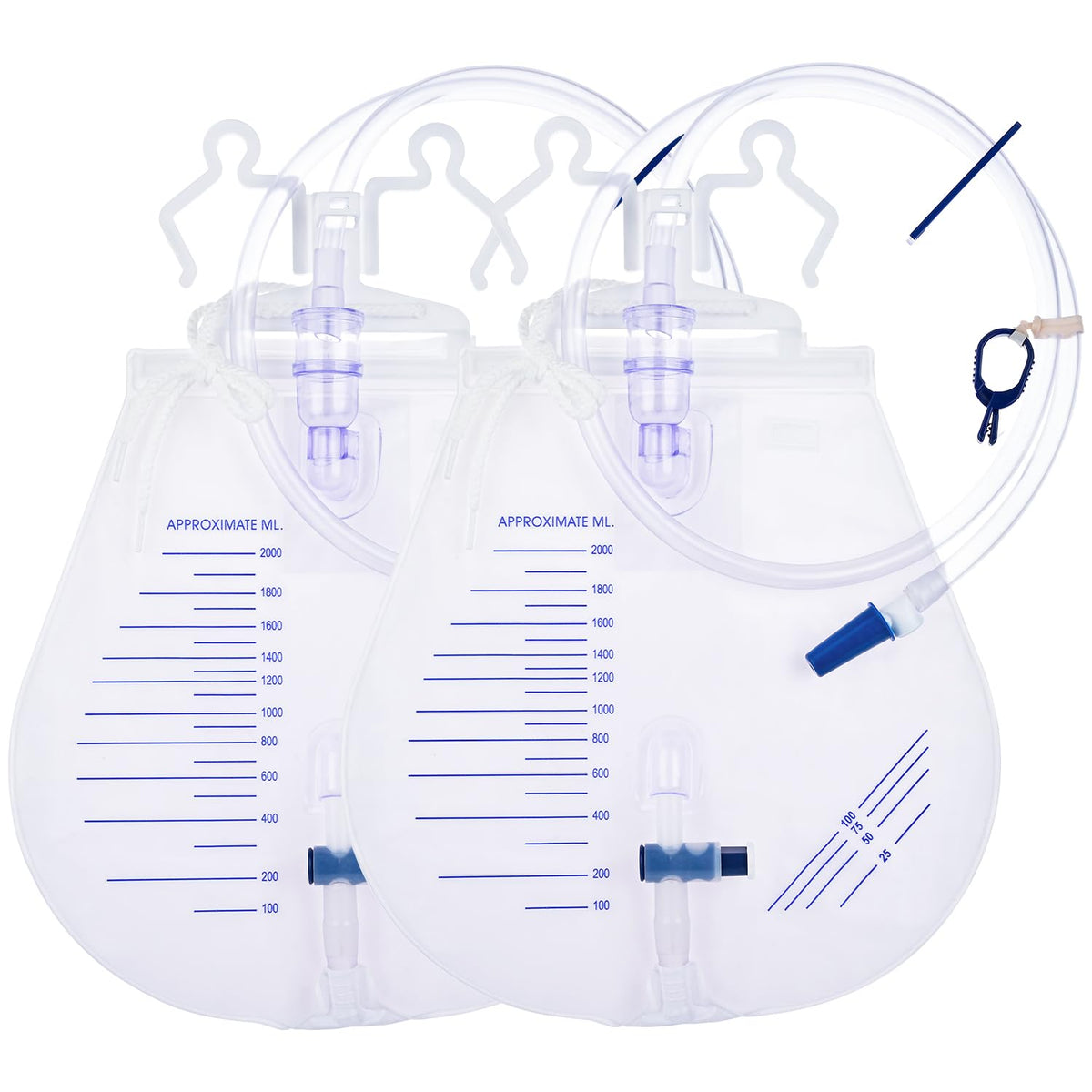 COTOM 2000mL catheter bag with anti-reflux chamber for reliable overnight drainage.