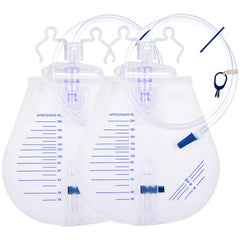 COTOM 2000mL catheter bag with anti-reflux chamber for reliable overnight drainage.