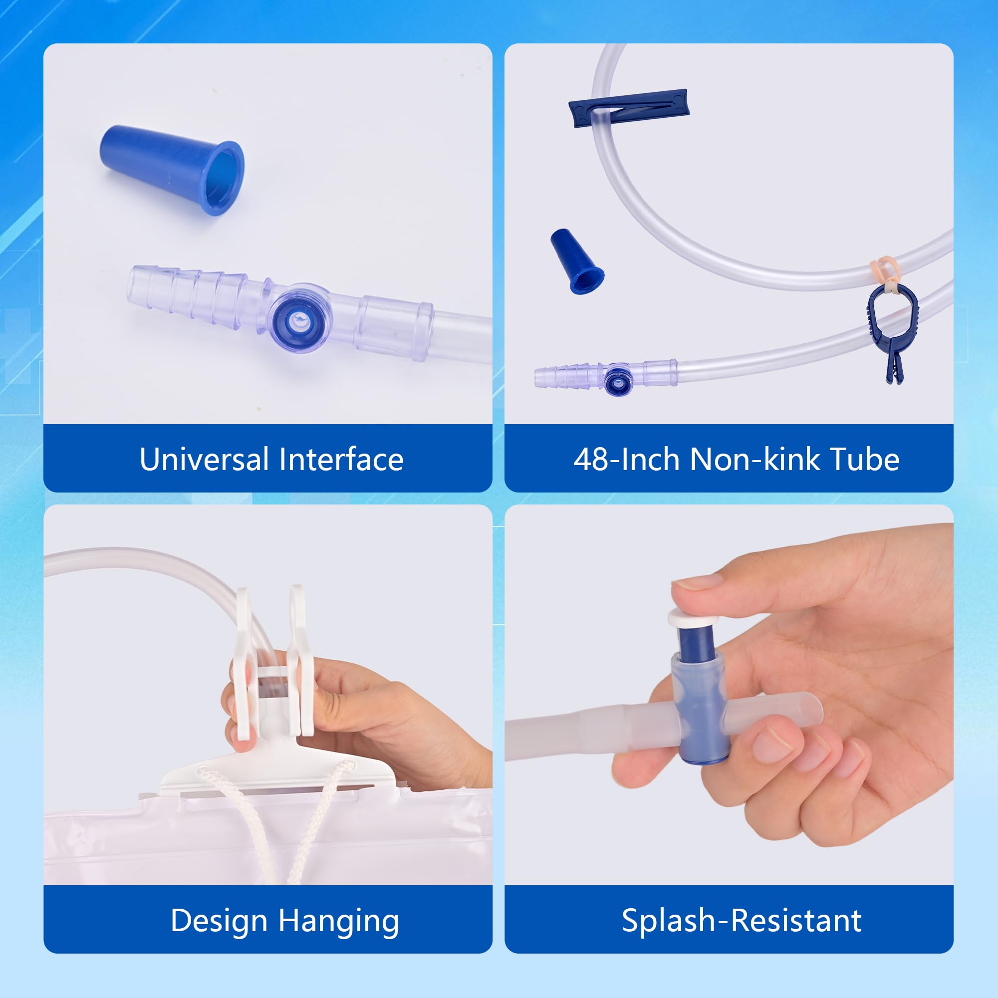 COTOM 2-pack catheter bags offering cost-effective home or facility care.