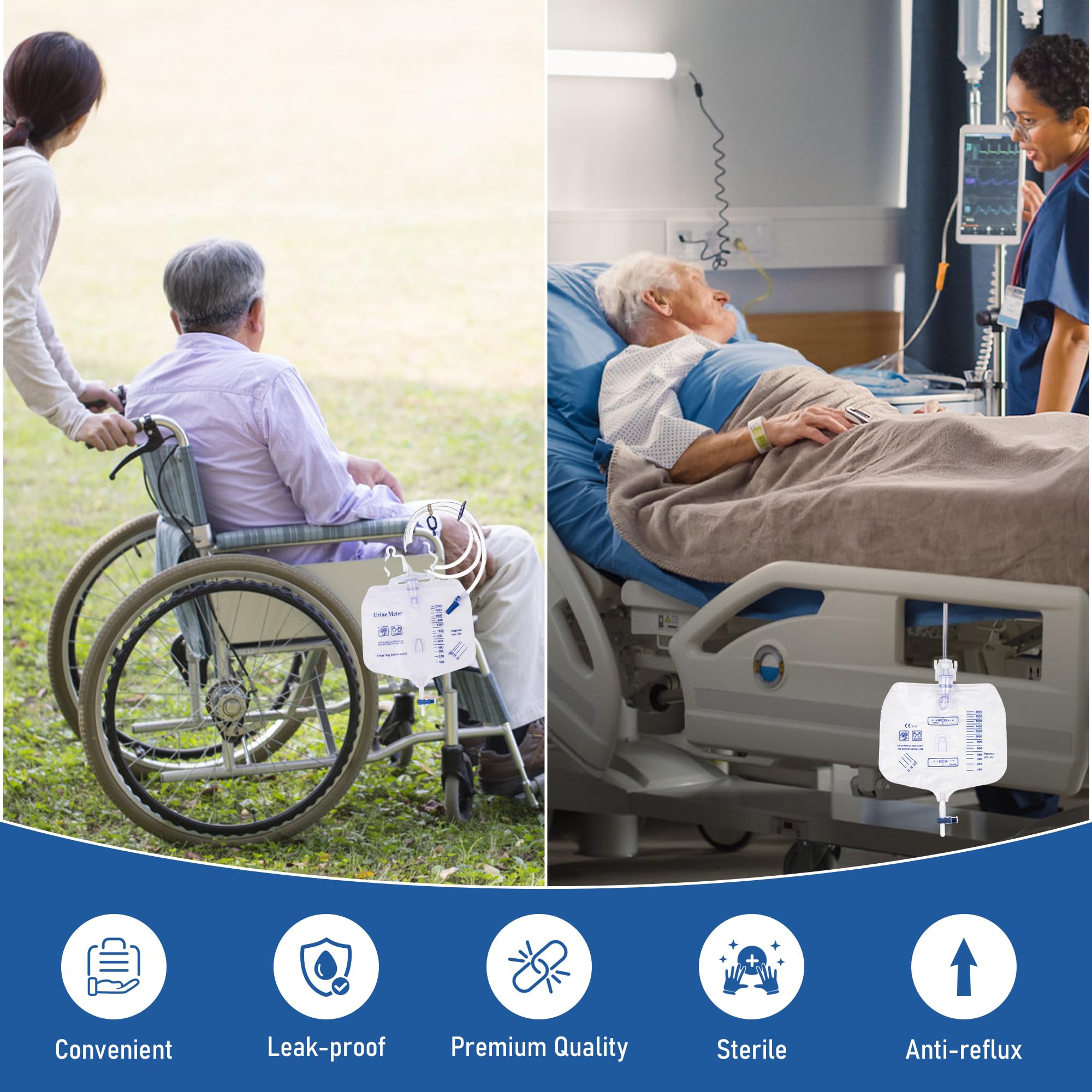 COTOM bedside hooks and ropes keep the bag secure