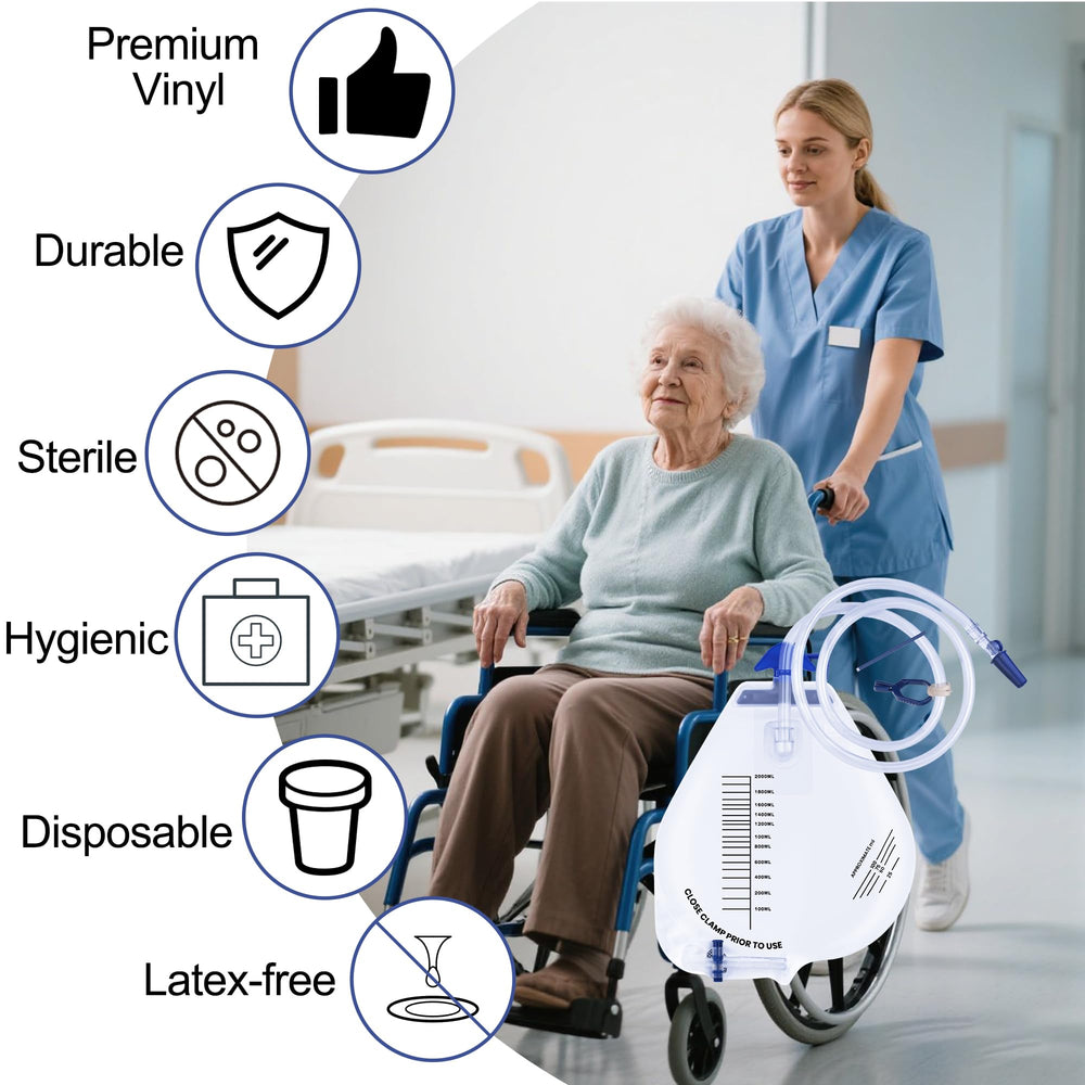 Sterile individually packaged COTOM catheter bags for travel and care
