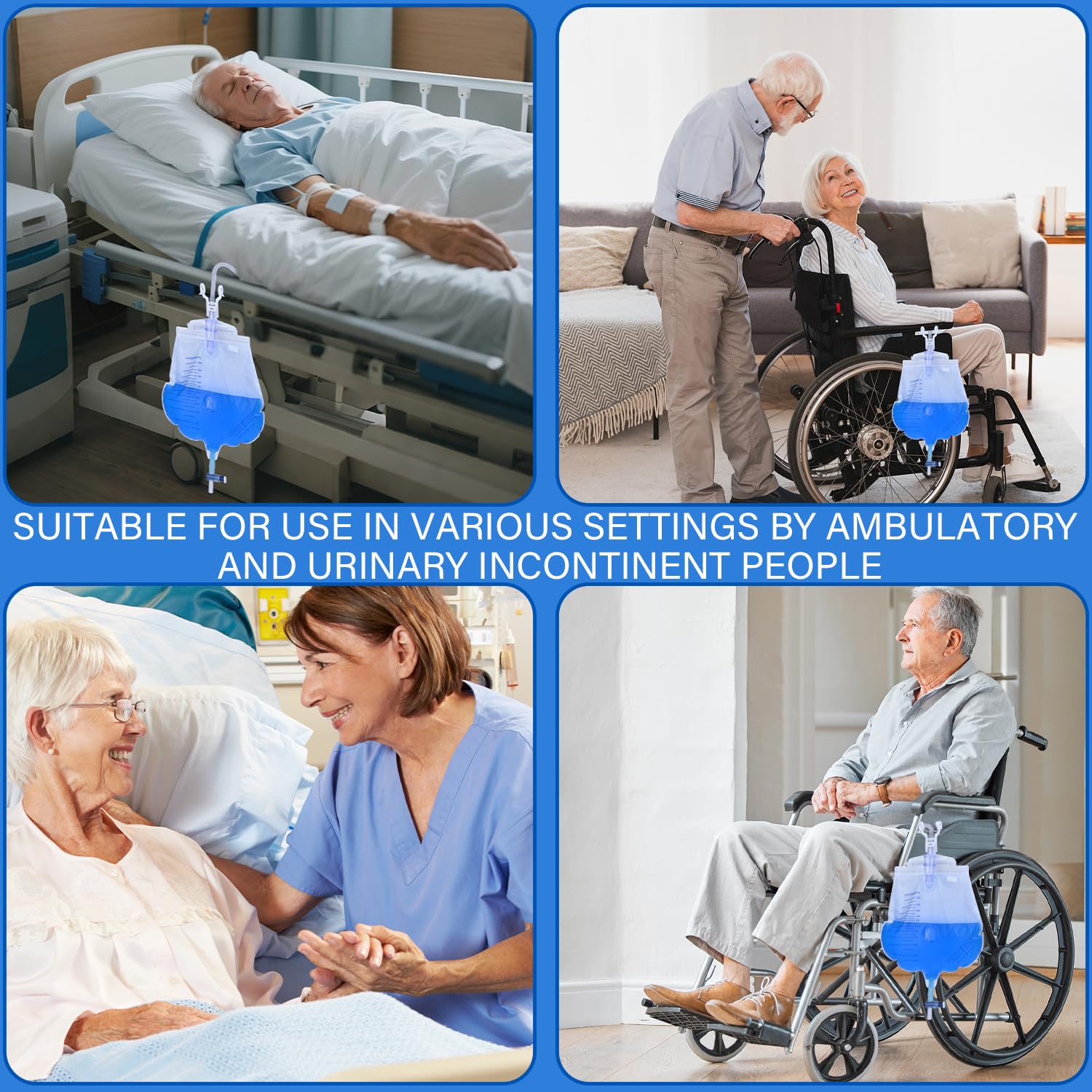 COTOM individually sterile-packaged bags for clean home care or post-surgery use.